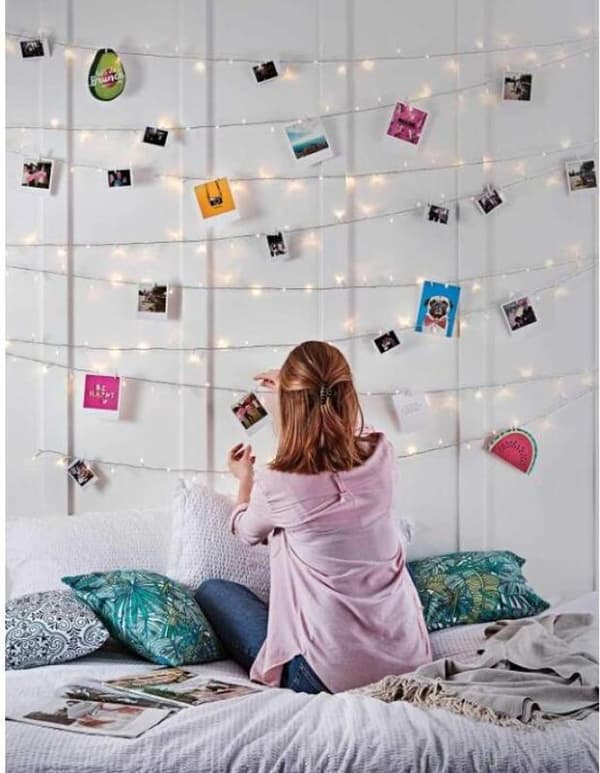10m 100 LED Fotoklämmor Ljus, Batteri, Jul/Bröllopsvägg
