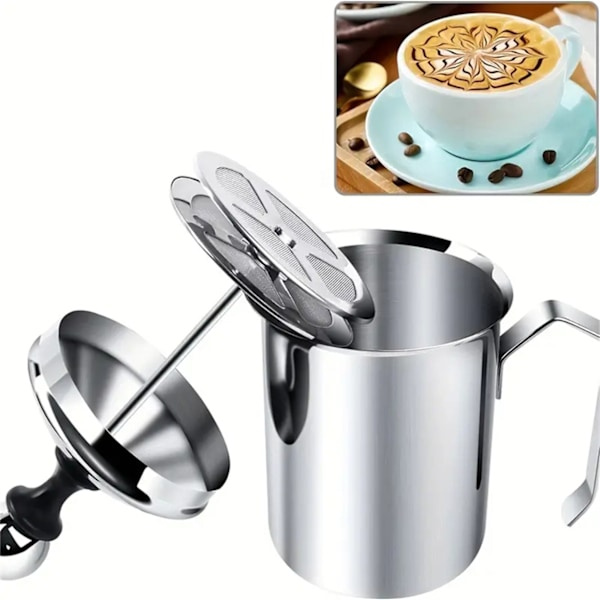 Dobbel filter manuell melkeskummer kaffeutstyr