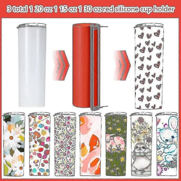 15oz Varme Press Silikon Krusholder for DIY Krusutskrift