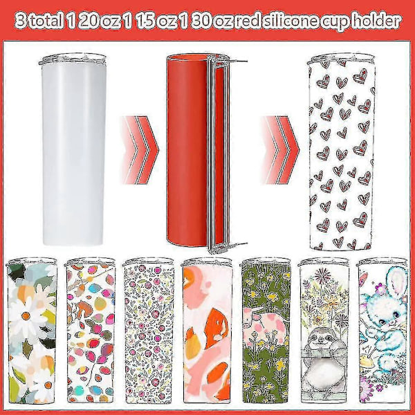 15oz Värmepress Silikonmuggshållare för DIY-muggtryck
