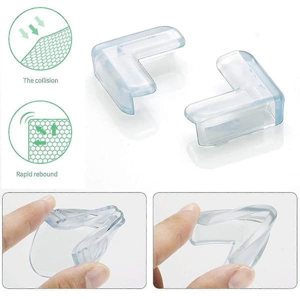 Hörnvakter för barnsäkerhet, 12-pack, transparenta