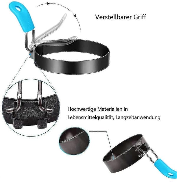 5-delt omelettform, pannekakeform i rustfritt stål, non-stick pannekake