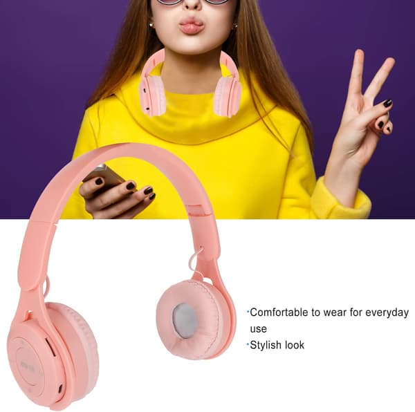 Bærbare og foldbare Bluetooth-hovedtelefoner til børn med USB-kabel, ergonomiske stereohovedtelefoner