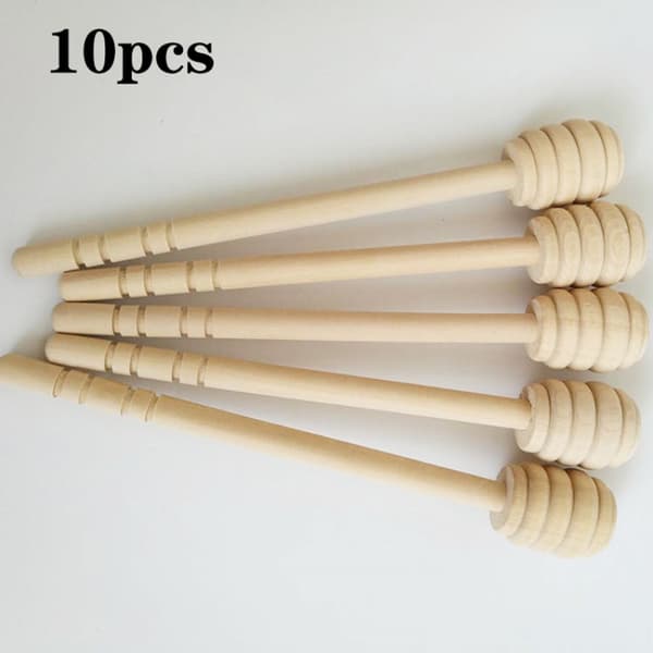 10 Mini Honningskjeer i Tre, Spiraldipp, Julegave
