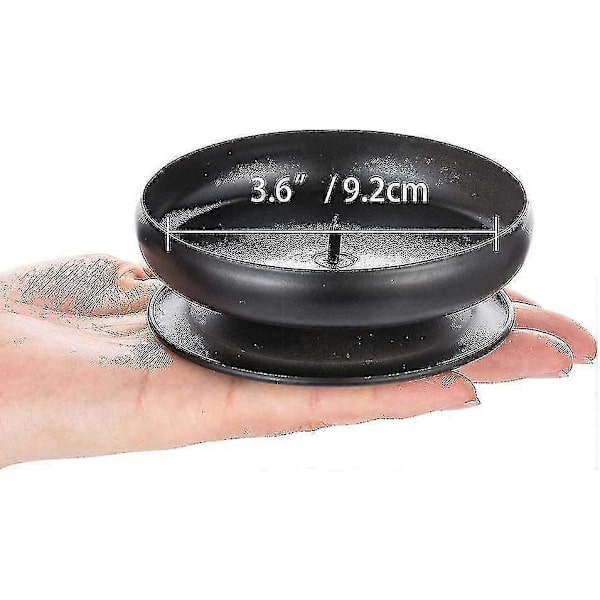 Set med 4 ljusstakar, svart