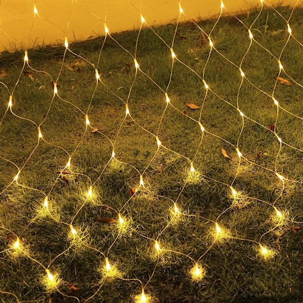 3 * 2M LED Lysnet Fe Lys Kæde 320 LED Julelys med Kontrolboks Net