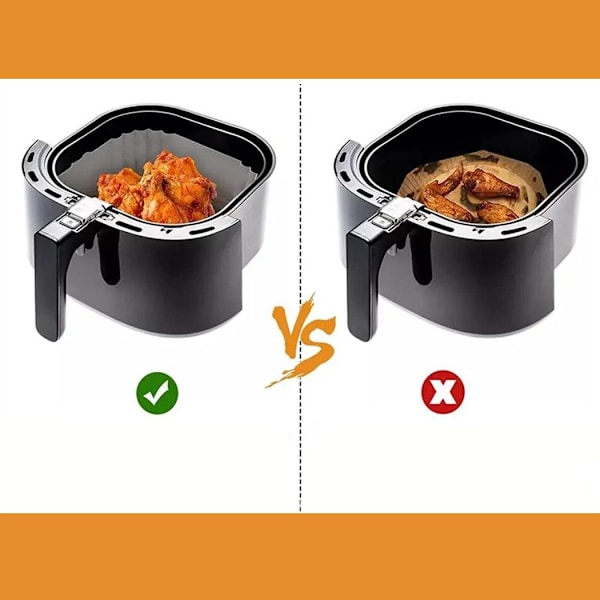 Firkantet Airfryer bageform, genanvendelig