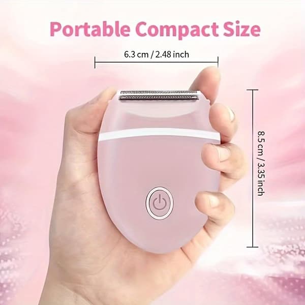 Trådløs elektrisk epilator, avtakbar, rosa