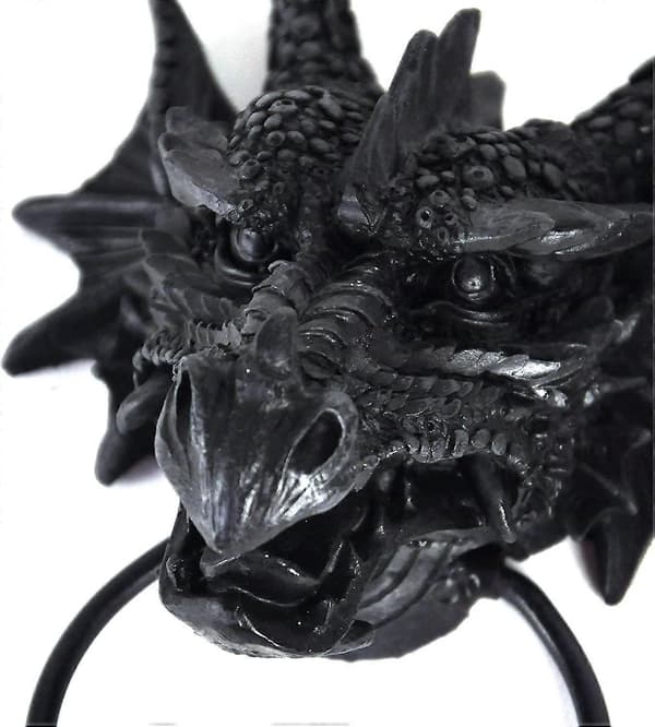 Drage dørring 23,5 cm (svart (1 stk))