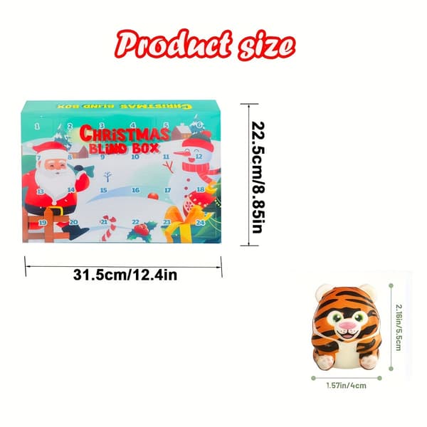 24-dages Donut Squish Blind Box, blødt legetøj tilfældige farver til festgaver