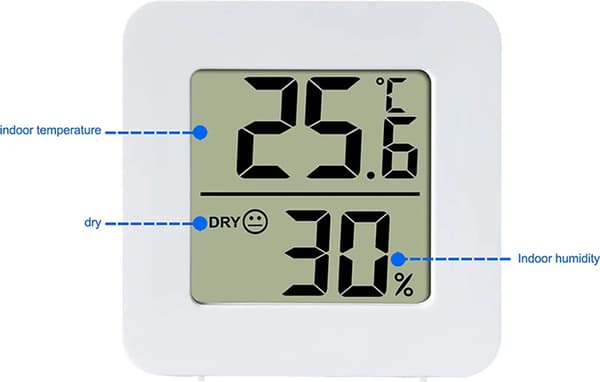 4 stk. termometre til indendørs brug, digitalt stue termometer, LCD intelligent hygrometer