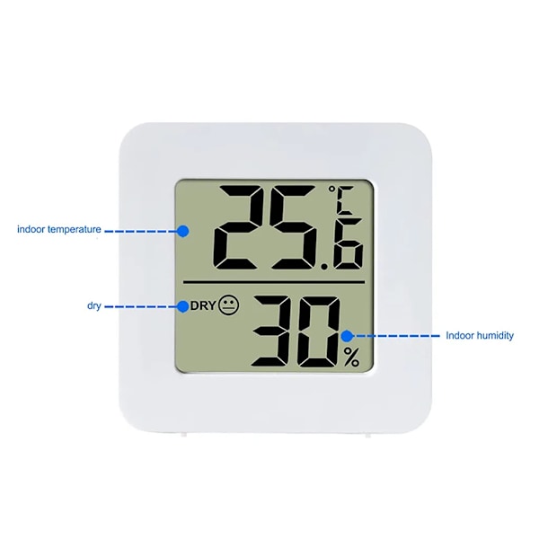 , 4 stycken termometrar för inomhusbruk, digital rumstemperaturmätare, LCD intelligent hygrometer