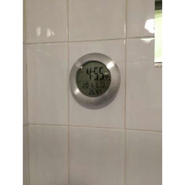 Vandtæt brusebad ur, LCD display digital timer ur