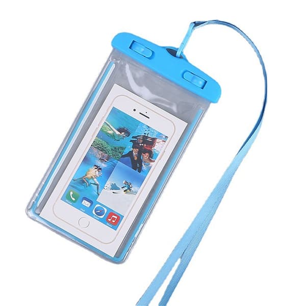 Transparent, lysande mobiltelefon torr väska, lämplig för simning