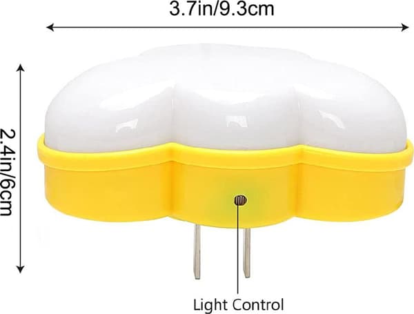 3 Moln LED Plug-In Nattlampor – Skymningssensor Varmvit Hall/Kök