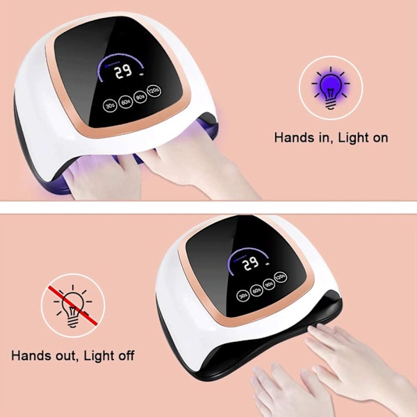 LED Smart Neglelampe med Display Touch Screen