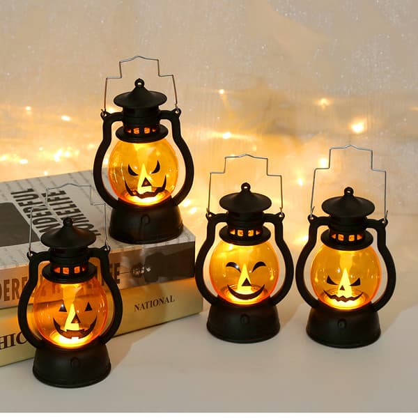 Halloween kurpitsalyhdyt, 4 kappaletta