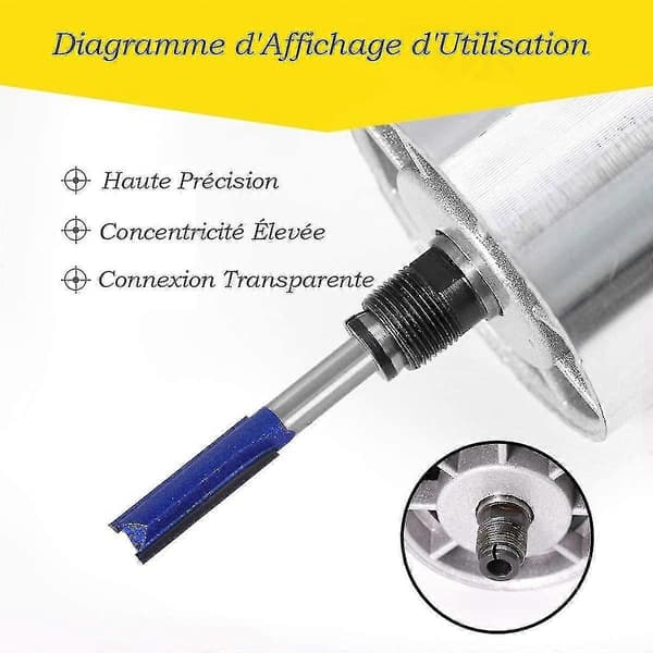 Spændetangssæt spændepatron, graveringsmaskine adapterpatron, interface diameter 6,35 mm, 8 mm, 6 mm