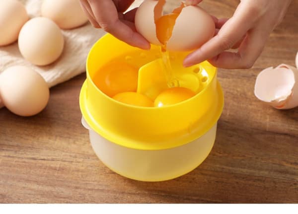 Eggeseparator, kjøkkenutstyr, proteinfiltrering, separasjon