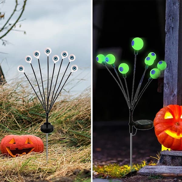 Halloween Solarlampa Öga, Grön (1 st)
