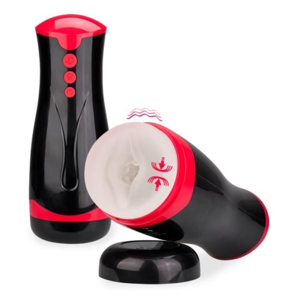 Male Masturbator for Men vibrerande och Partner airbag - LOVE AND VIBES Collection Svart