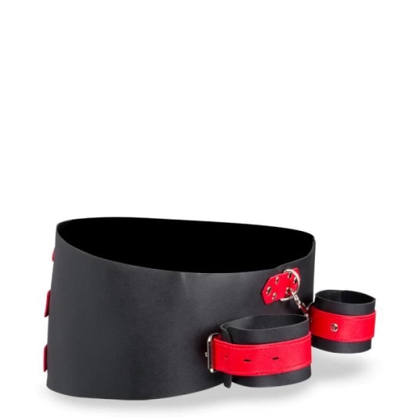 Läderimitationer på höfter och handleder - LOVE AND VIBES Black and Red Collection