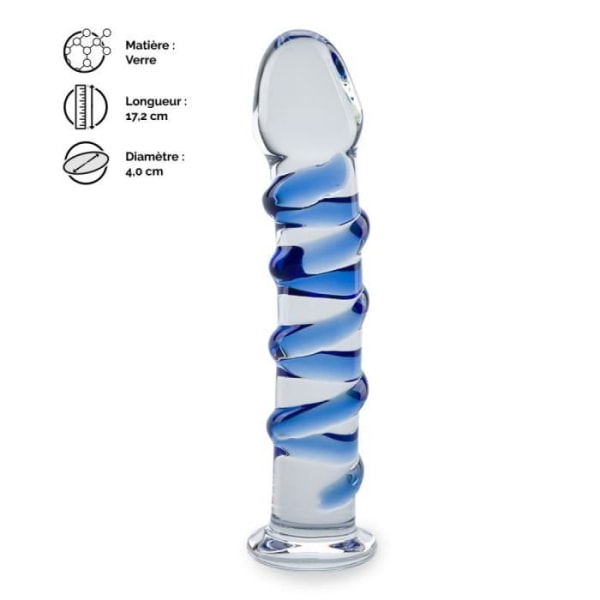 Swirl Crystal Glass Dildo