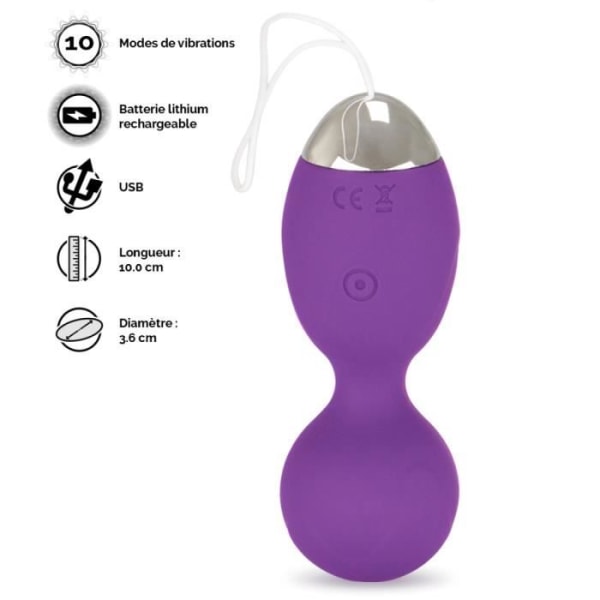 Vibrerande ägg och dess violetta klitoris vibrerande fjärrkontroll