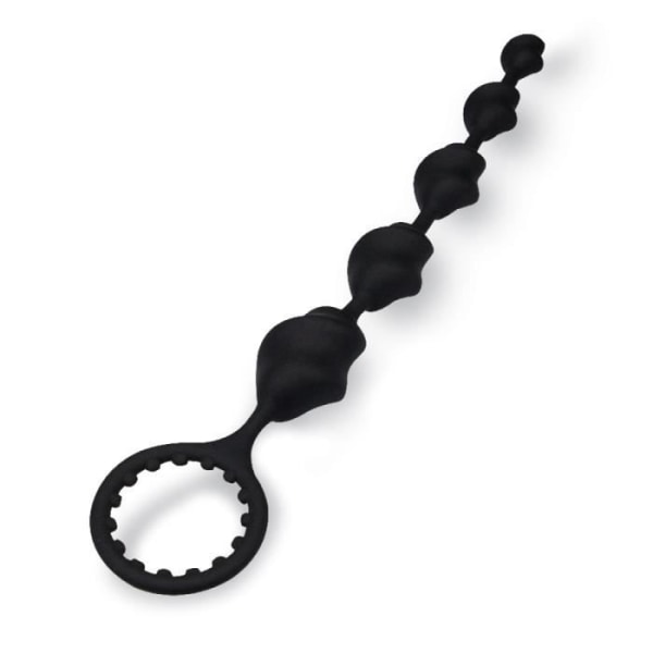 Rosenkrans analplugg och cockring Lala Black