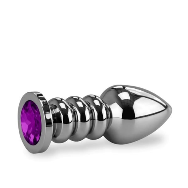 XL ringade rosenknoppar anal juvel - 8 färger - Diamond Amethyst Collection