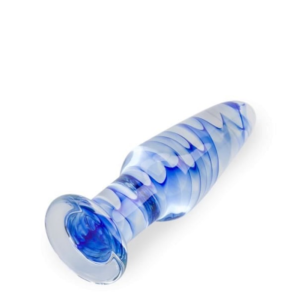 Glasanalplugg - Blå mist - Progressiv diameter - Lätt att underhålla - Temperaturändring Blå