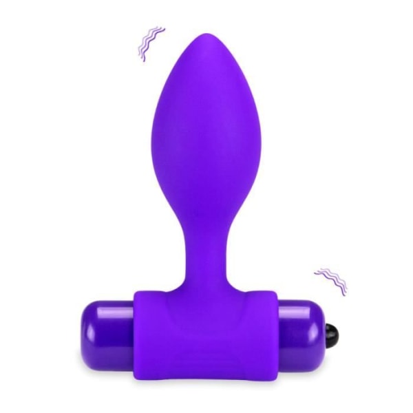 Vibrerande anal butt plug 12 lägen lila - Plug and Play Collection