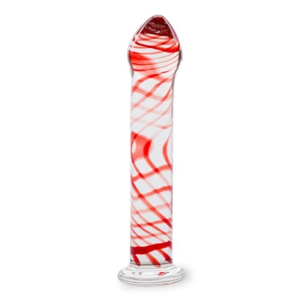 Röd Perfection Glas Dildo