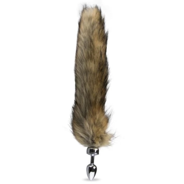 Fox tail analplugg 2 rosenknoppar - Diamond Brown Collection