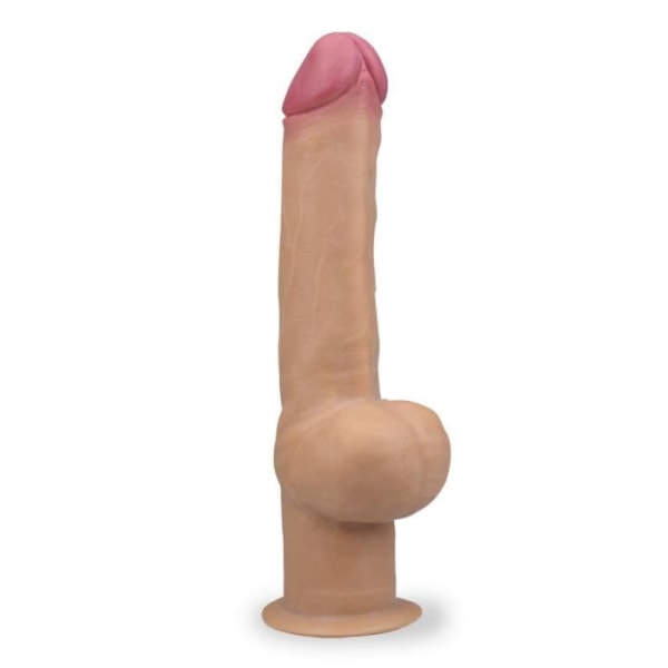 Mycket realistisk sugkopp dildo stor diameter och handtag 30,0cm