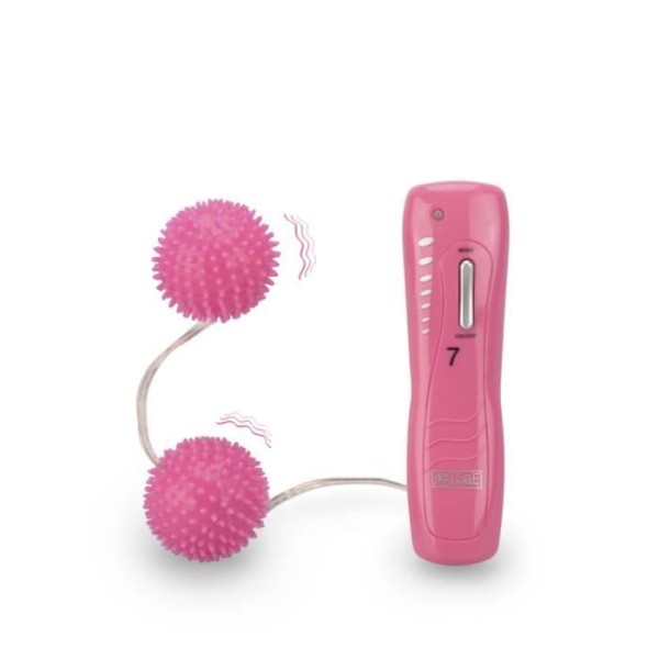 Vibrerande Geishabollar med Spikes - LOVE AND VIBES - Rosa - Vuxen