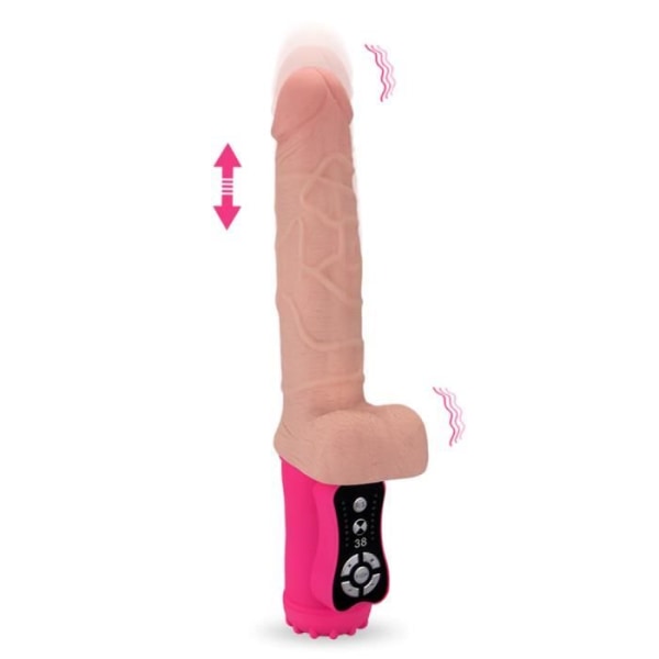 Vibrator dildo kommer och går med Flesh testiklar