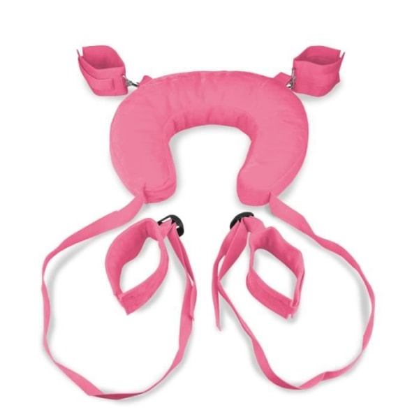 Ankel och handled bondage handbojor med kudde - LOVE AND VIBES Pink Collection