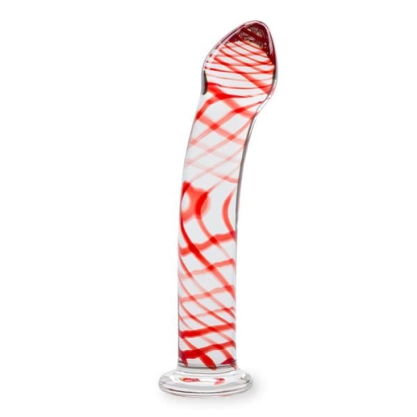 Röd Perfection Glas Dildo