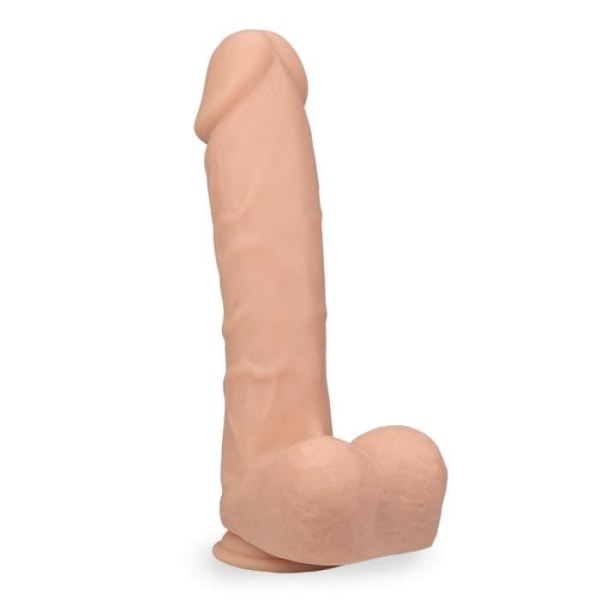 Enorm silikondildo 29,5 cm Edward - för män och kvinnor - vaginal och anal ljus hud