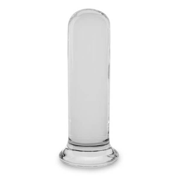 Analplugg av glas - Märke - Modell - Slät yta - 13,0 cm - Diameter 3,5 cm