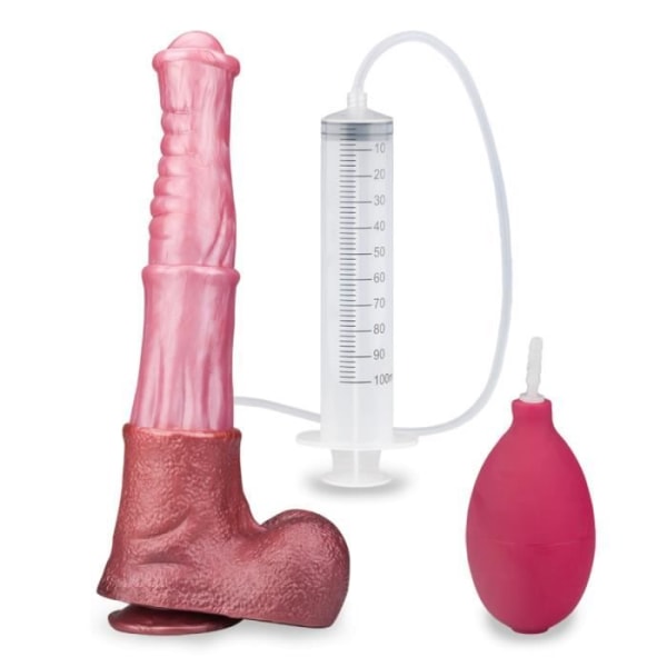 Häst ejakulator sugkopp dildo 32.0cm - för män och kvinnor - vaginal och anal Rosa