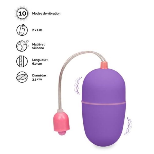 Wiggle Vibrating Egg - M - EggXiting Purple Collection