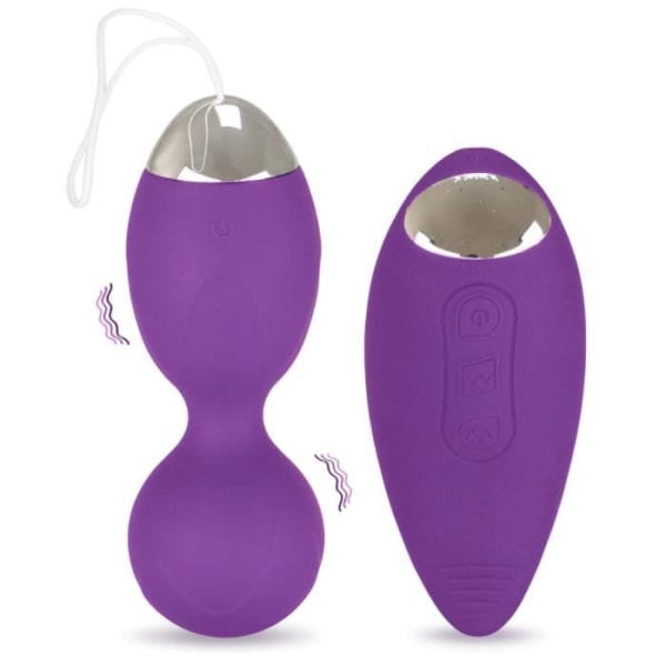 Vibrerande ägg och dess violetta klitoris vibrerande fjärrkontroll