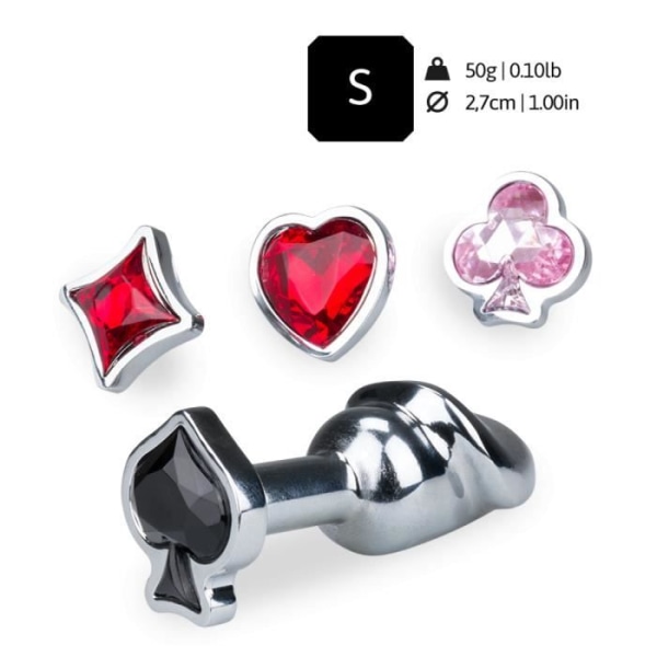 Penis anal plugg med 4 utbytbara juveler Cards S