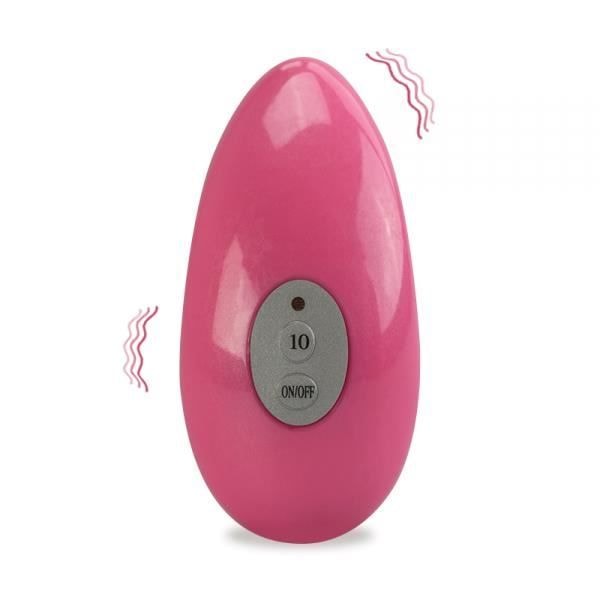 Vibrationsstimulator - LOVE & VIBES - Gentle Caress Egg - 10 vibrationslägen - Ergonomisk - Rosa Rosa