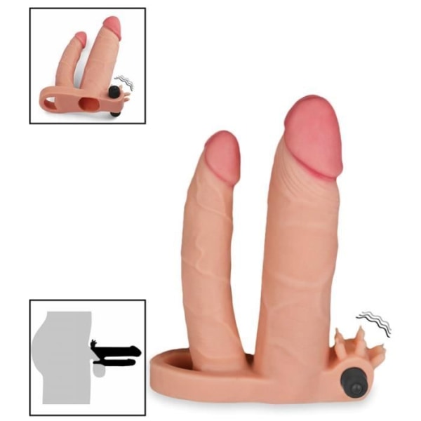 Dubbel penisvibrerande klitorisstimulatorhylsa - BigMen Chair Collection