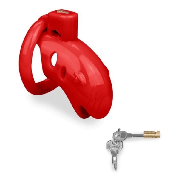 Whale Red PVC Chastity Cage