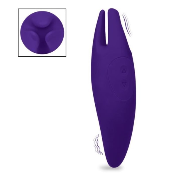 Chiara Vibrating Clitoris Massager Mörklila