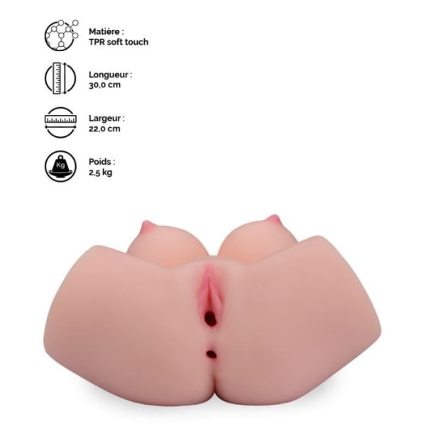 Liten silikonbyst 2,5 kg vagina anus Lindsay - LOVE AND VIBES Collection